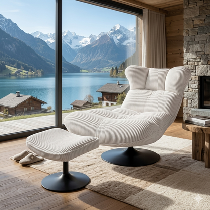 Loungeliege mit Hocker